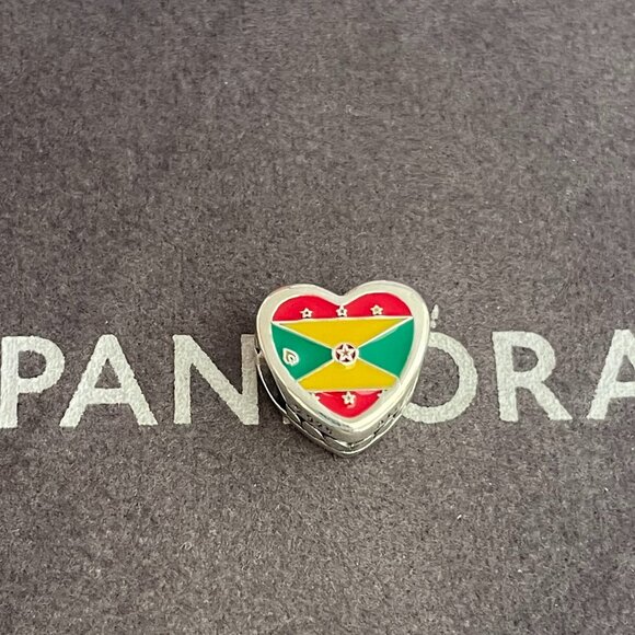 Pandora | Jewelry | Pandora Grenada Flag Exclusive Heart Charm Bead ...